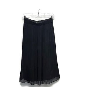 Zara Navy Pleaded Skirt